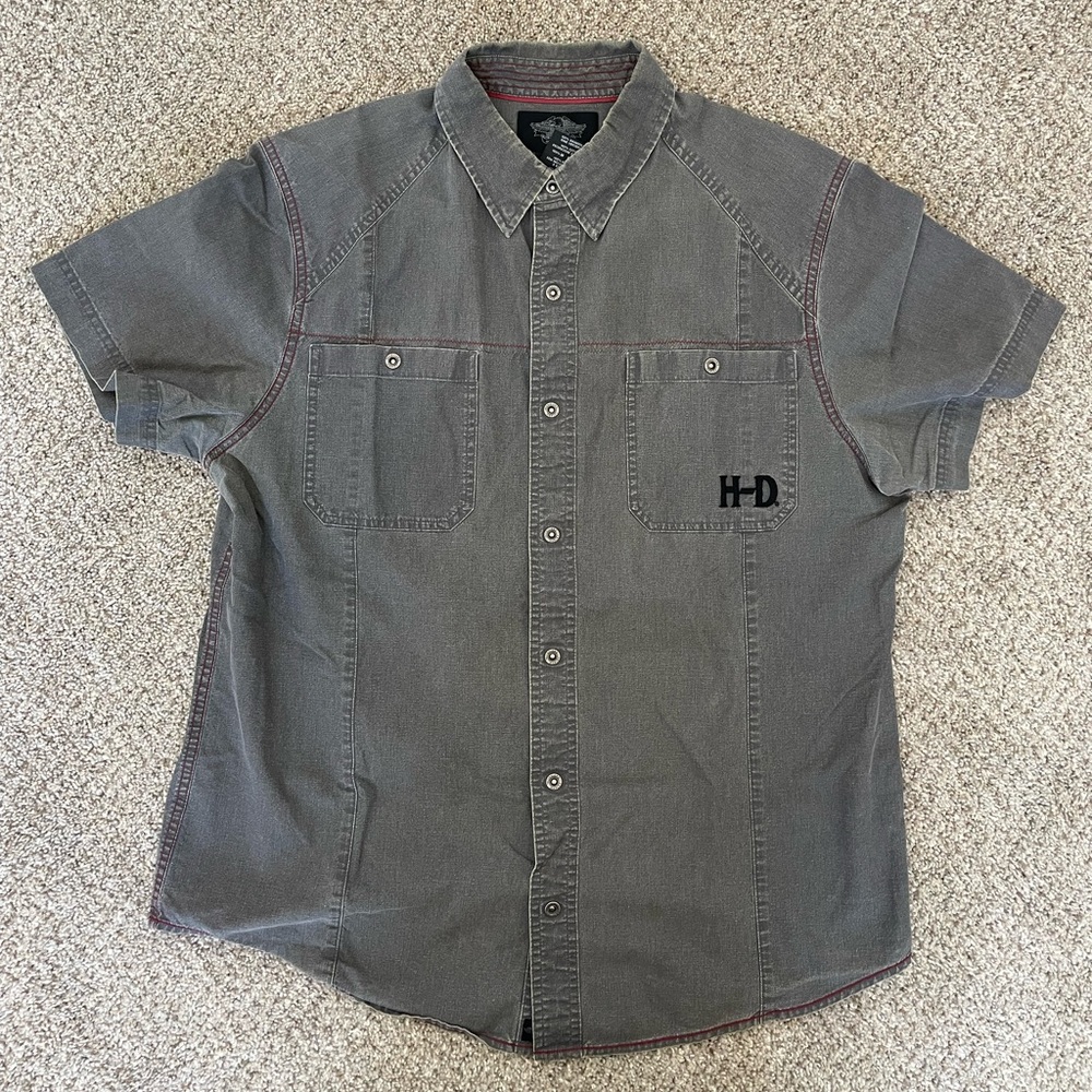 HARLEY DAVIDSON short sleeve snap down shirt